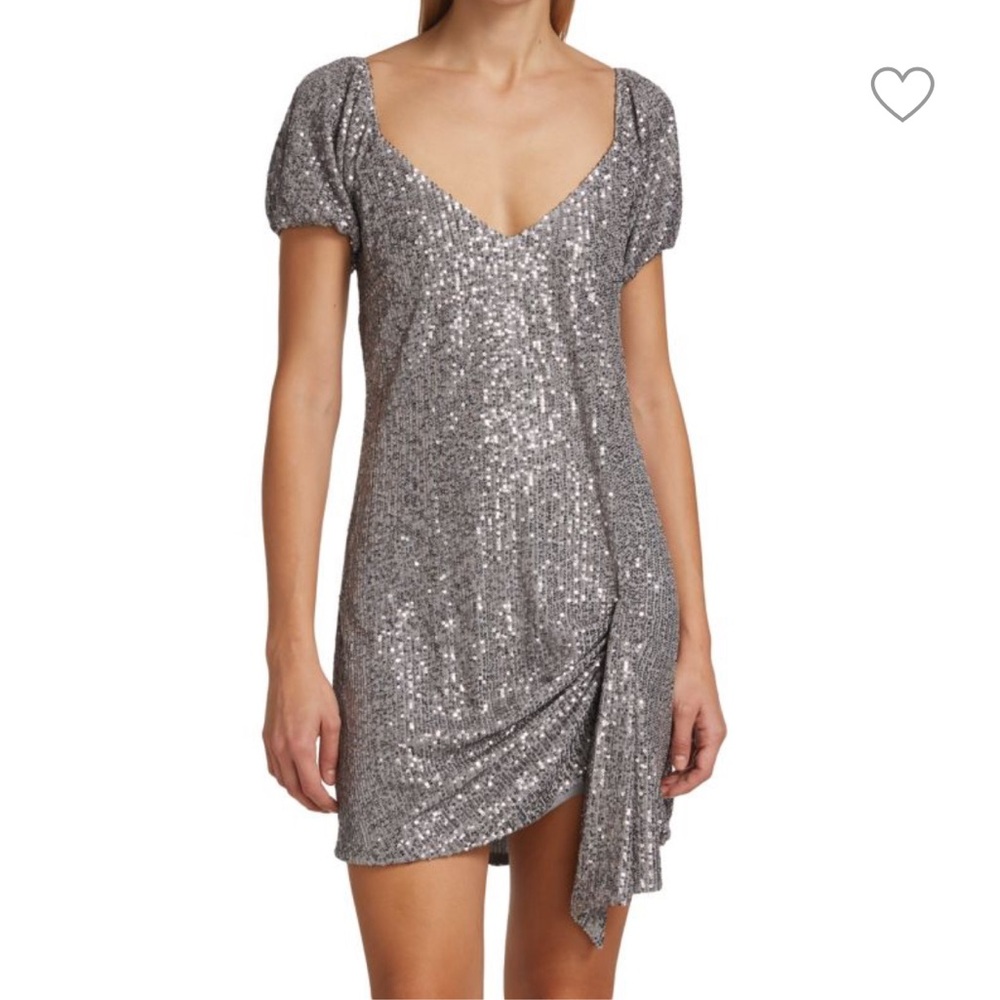Genevieve Metallic Minidress